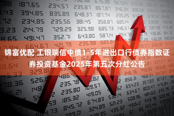 锦富优配 工银瑞信中债1-5年进出口行债券指数证券投资基金2025年第五次分红公告
