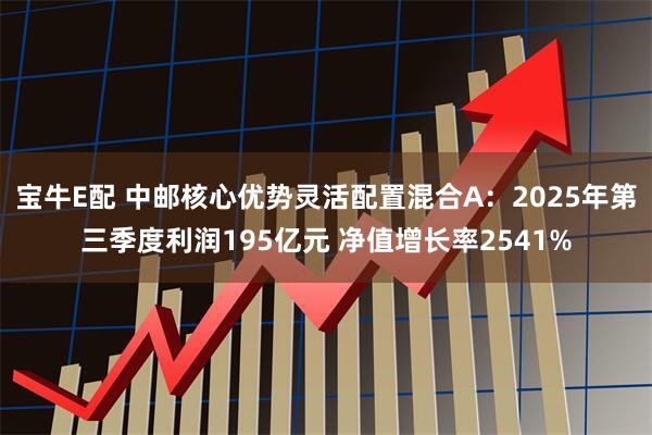 宝牛E配 中邮核心优势灵活配置混合A：2025年第三季度利润195亿元 净值增长率2541%